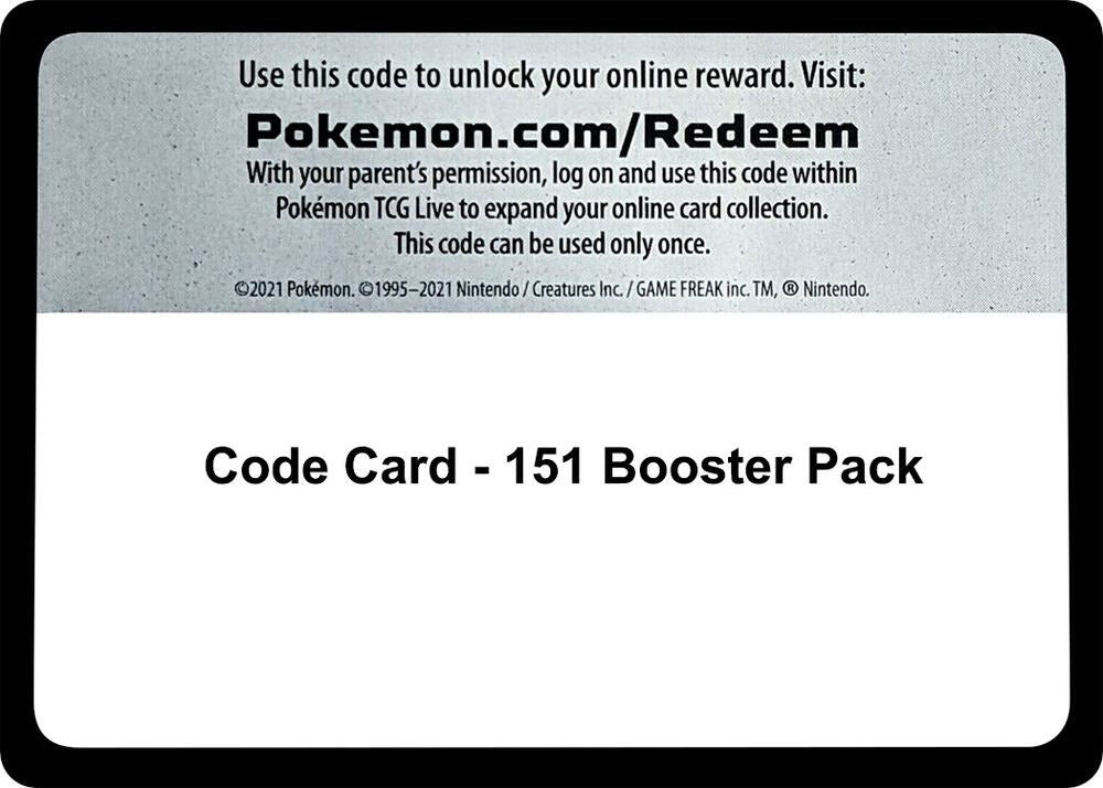 Code Card - 151 Booster Pack - SV: Scarlet & Violet 151 (MEW)